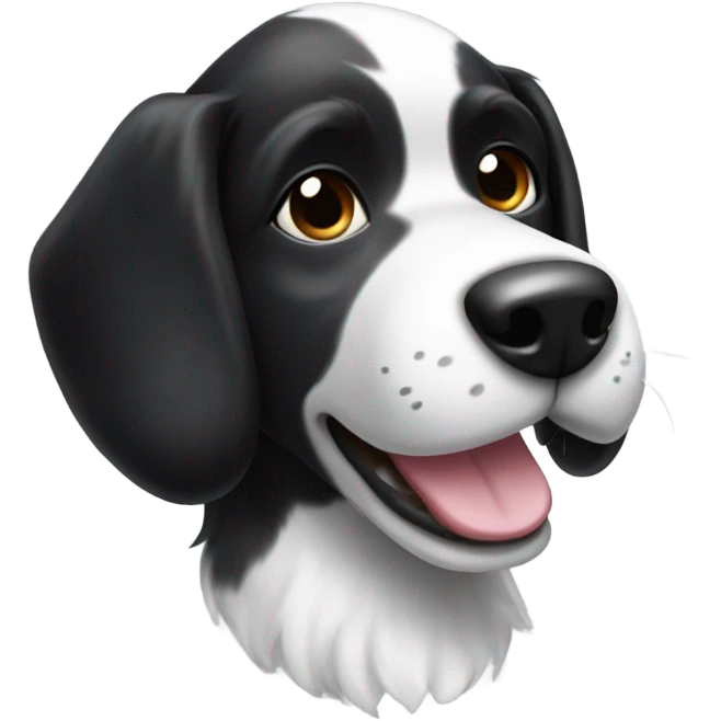 black and white dog emoji