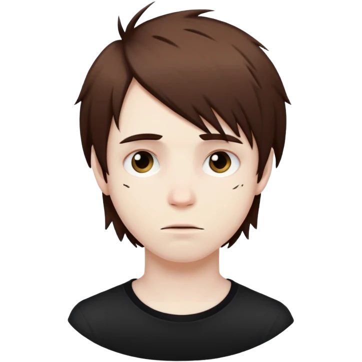 Emo boy brown hair  emoji