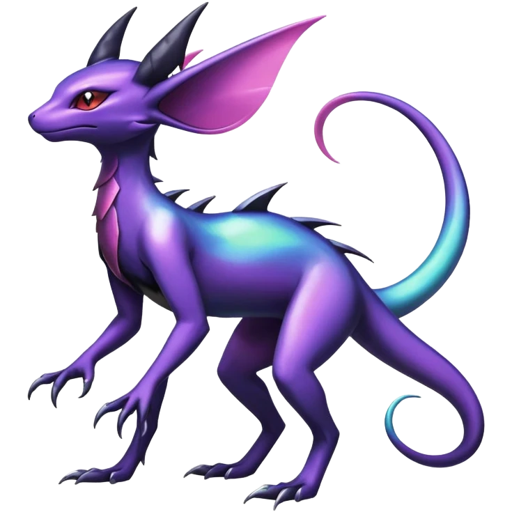 Shiny Salandit-Noivern-Espeon-Hybrid (Full body) emoji