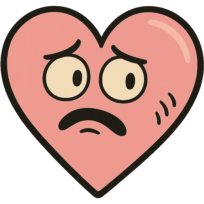 pink sticker bold lines heart emoji