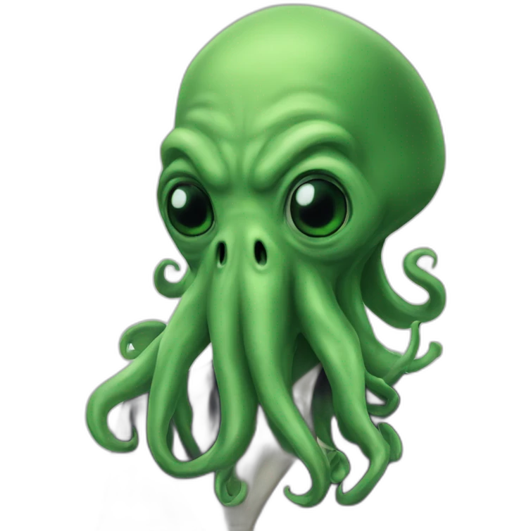 Cthulhu human saying hello emoji
