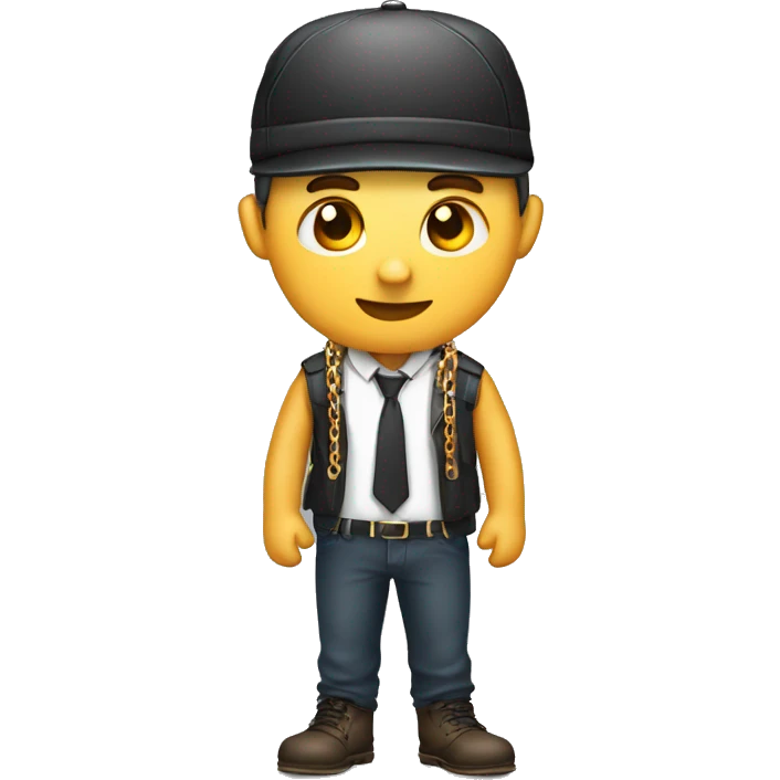 guy with fullcap and chains  emoji