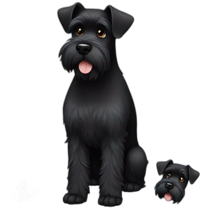 black schnauzer emoji