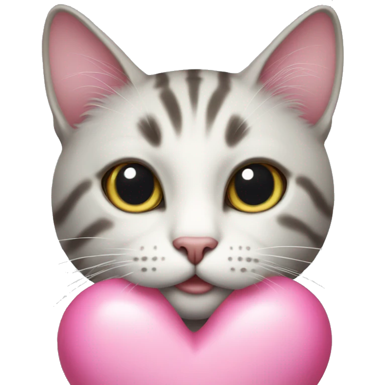 cat with pink heart emoji
