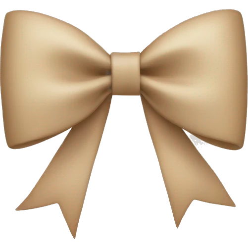 Beige bow emoji