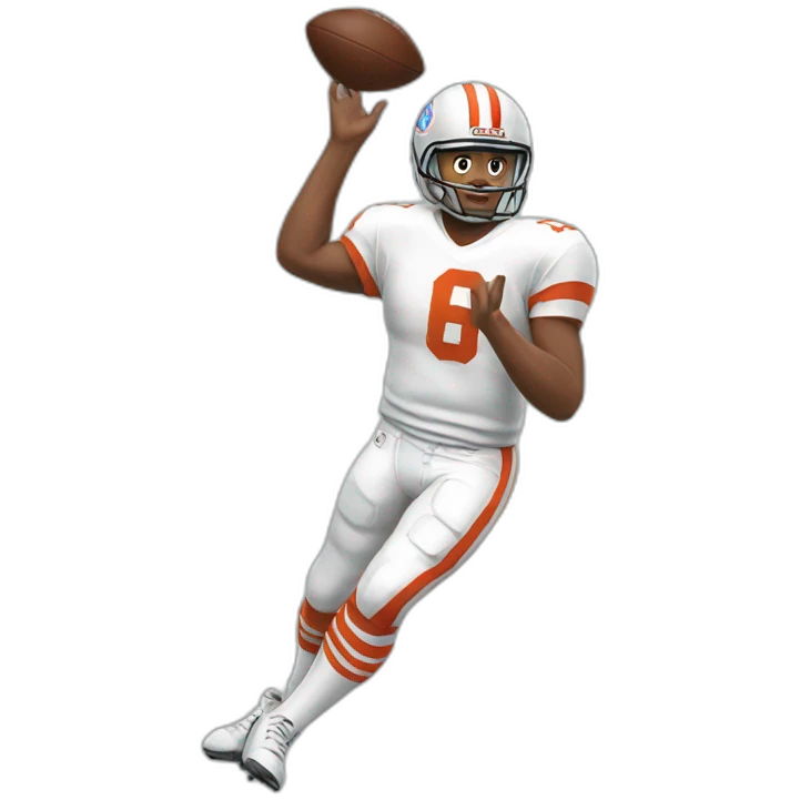 quarterback with striped knee socks throwing emoji