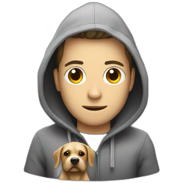 Hacker with dog emoji