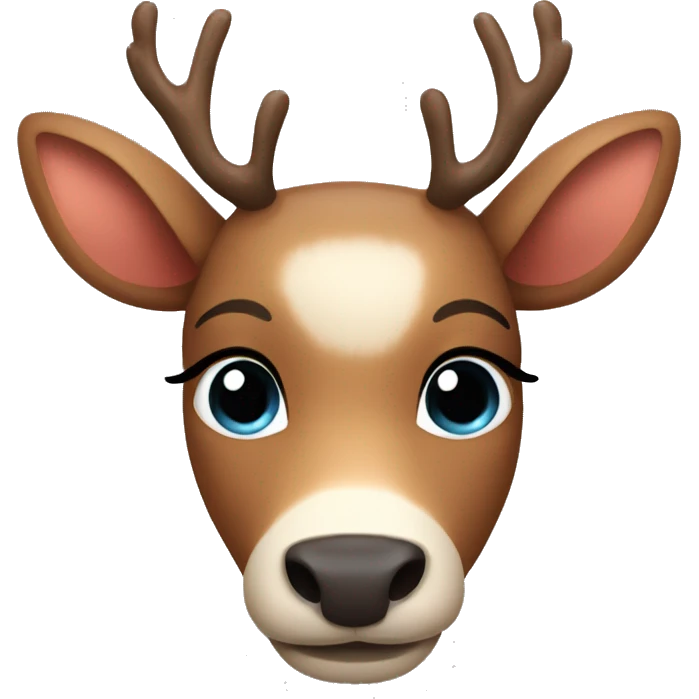 Cute New Year's reindeer emoji
