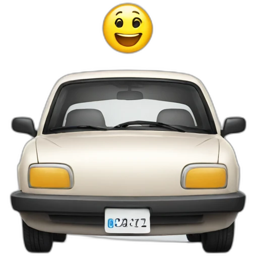 happy car emoji