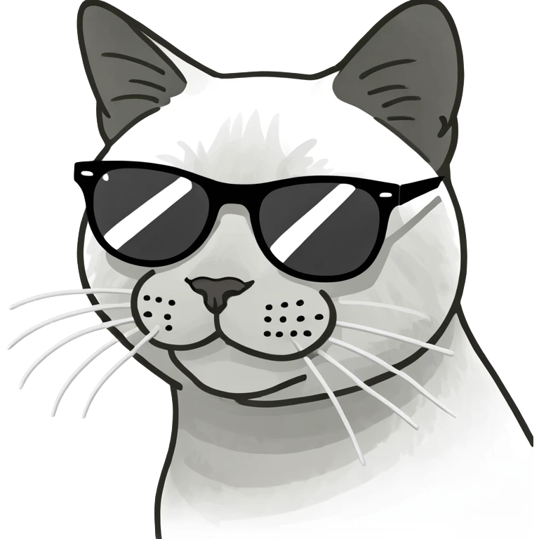 Cat with sunglasses emoji