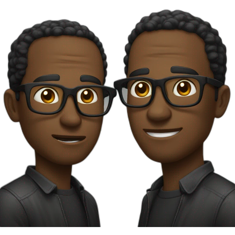 2 hommes noirs qui se serrent la main emoji