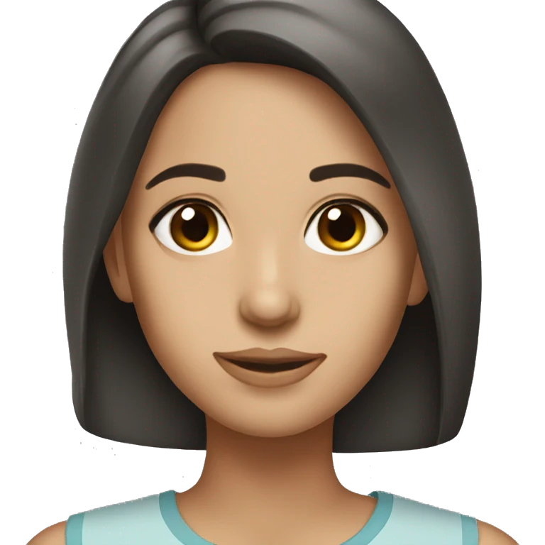 pretty brunette with grey eyes emoji