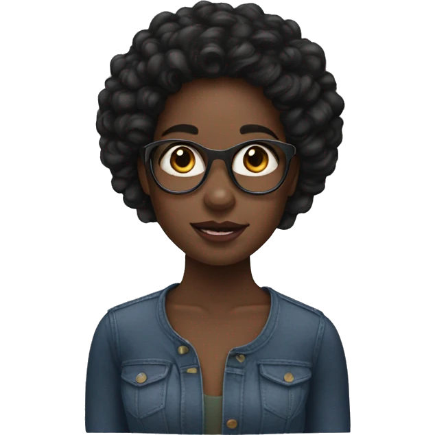 Black girl with air pods emoji