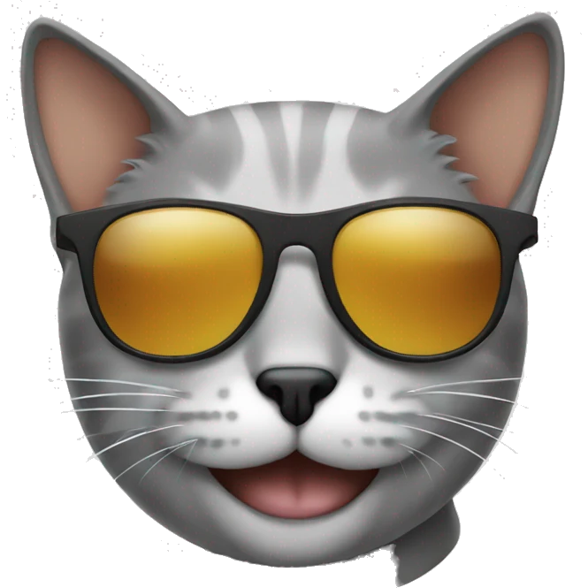 Cat with sunglasses emoji