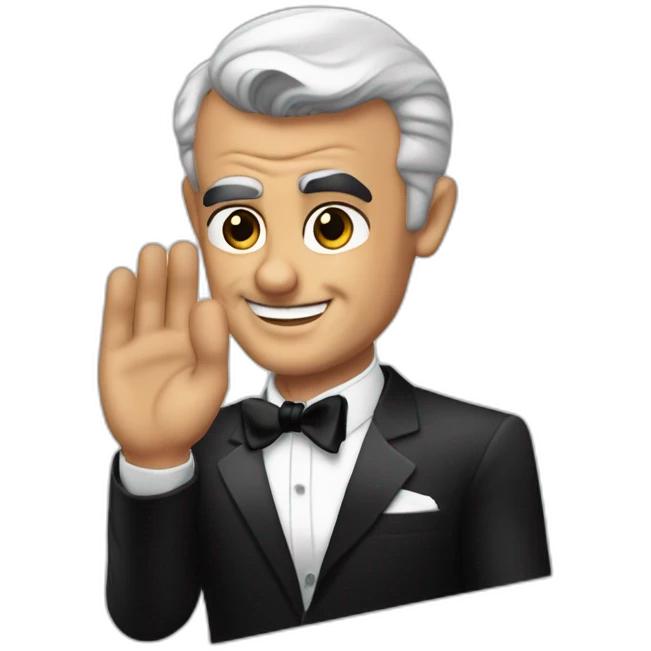 Sean connery young as james bond waving emoji