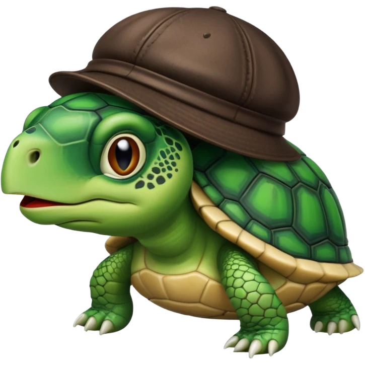 Turtle with Balenciaga hat on emoji