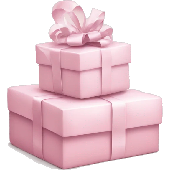 Light pink Christmas gifts under a white Christmas tree  emoji