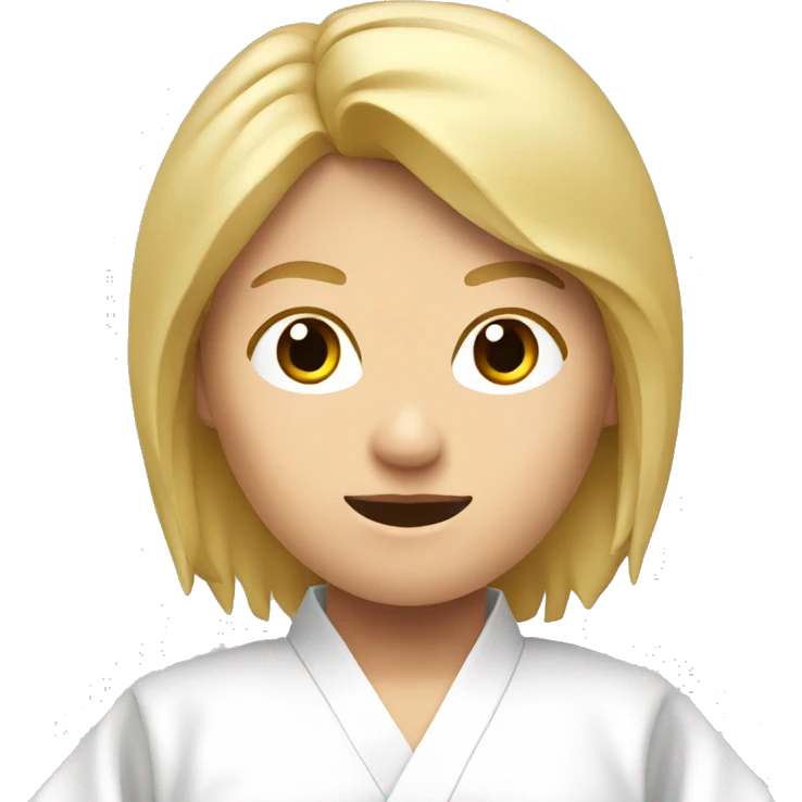 Karatekit met blond haar emoji
