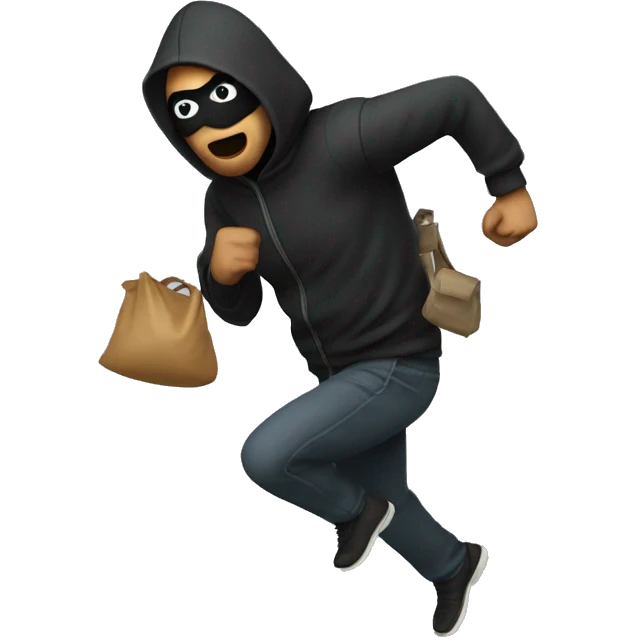 Robber running with a bag emoji