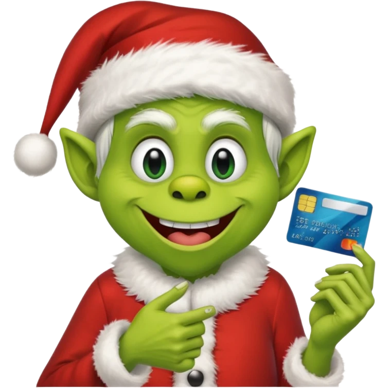 Credit Card Grinch emoji