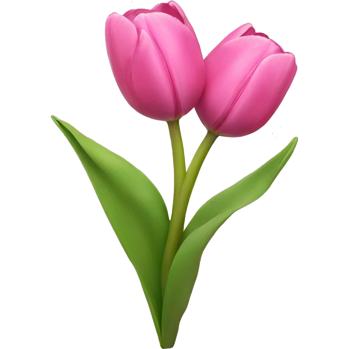 Pink tulips with a bow emoji