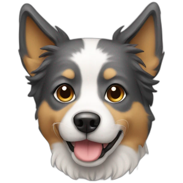 Chien sur un chat emoji