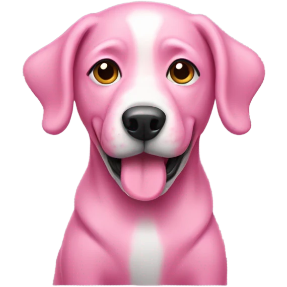 Pink dog emoji