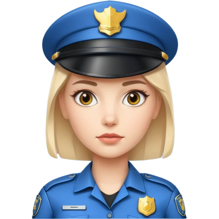 half robot futuristic female cop emoji