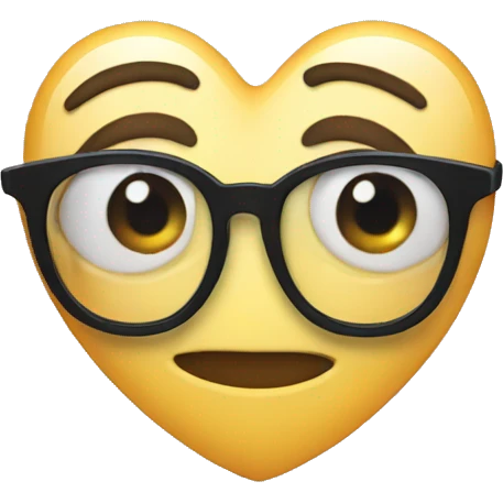 Heart with glasses emoji