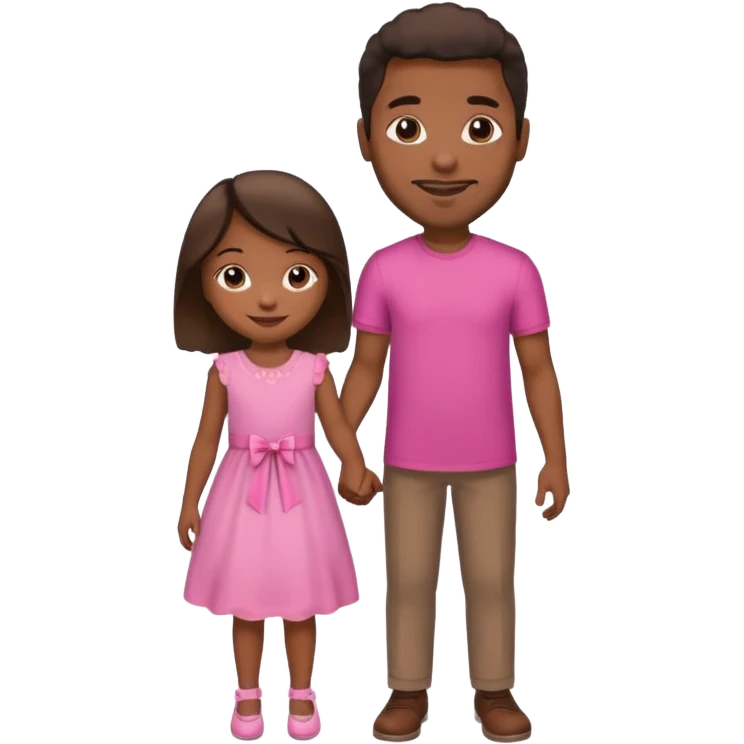 black man with a white little girl emoji