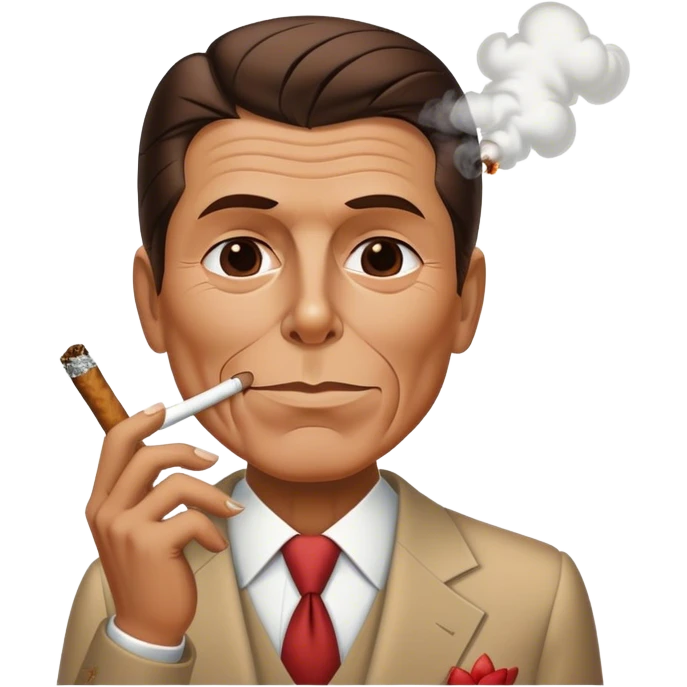 Reagan smoking a joint emoji