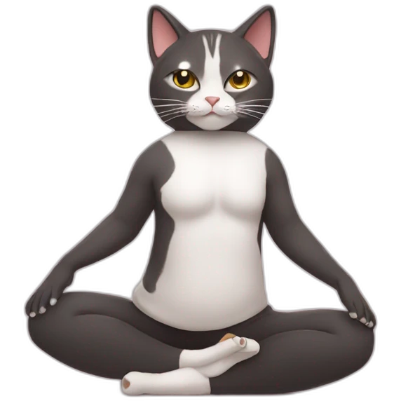 yoga cat emoji