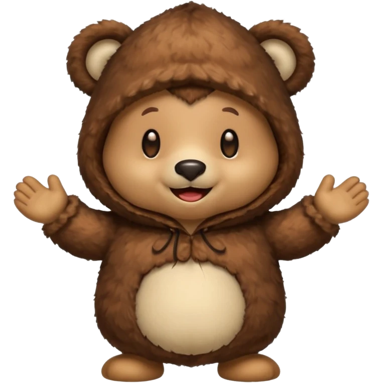 Mushroom dressed in a bear emoji