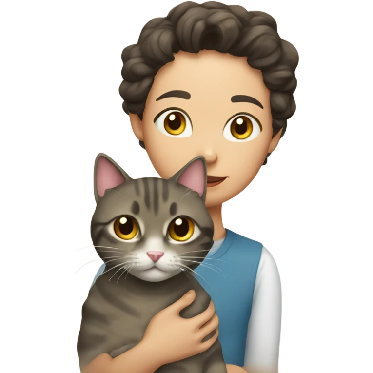 Cat with owner emoji
