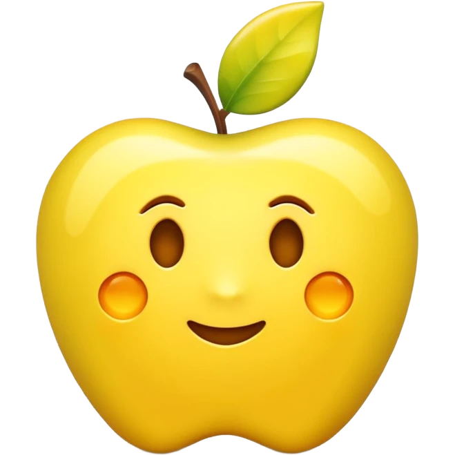 A 3D Apple-style emoji of a single jagged burst shape in bright yellow with smooth shading and subtle shadow emoji