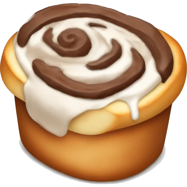 Cinnamon roll with hot chocolate emoji