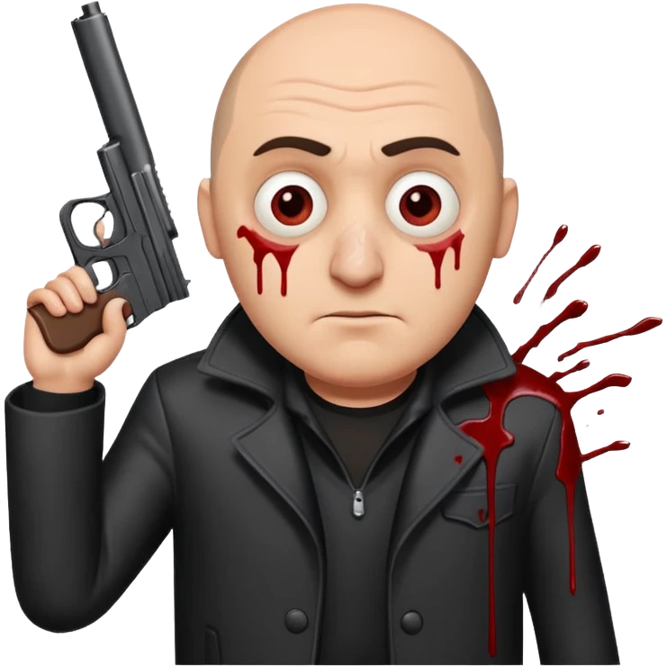 gru with gun and blood emoji