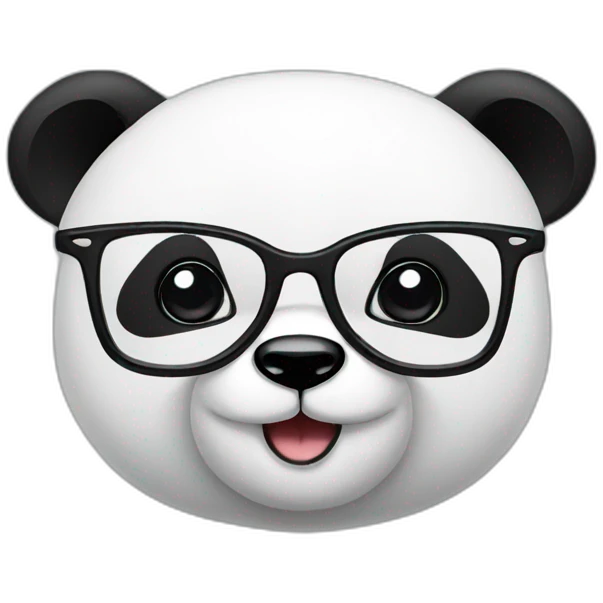 panda wearing glasses emoji