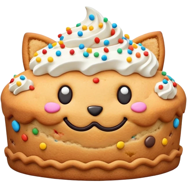 Cookie puss carvel cake emoji