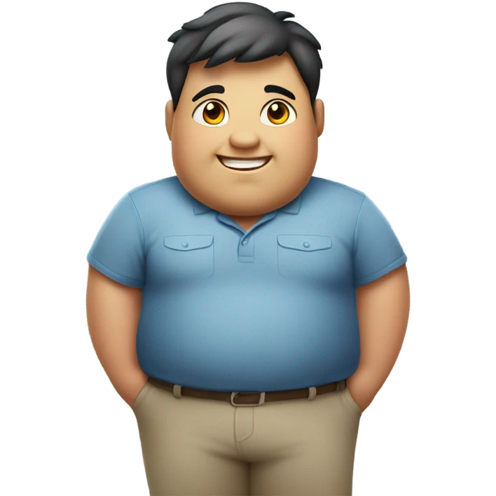 fat boy standing emoji