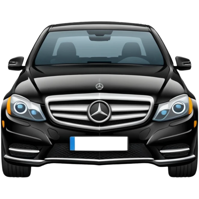 Crée-moi une voiture noire, berline, très classe Mercedes classe C. emoji