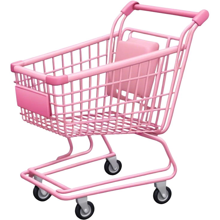 Pale pink empty shopping cart emoji