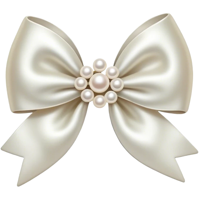 Pearl bow hair clip  emoji