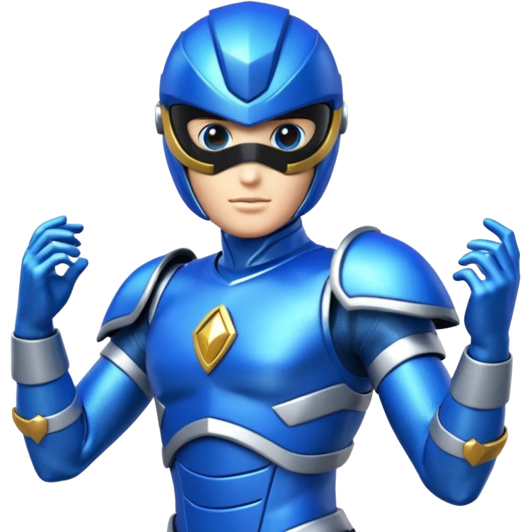 Power ranger blue emoji