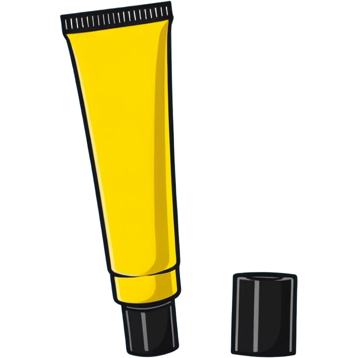 Yellow cosmetic tube of cream or lotion emoji