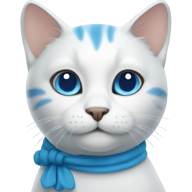 Cat with blue color  emoji