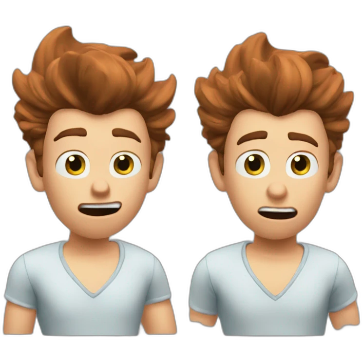 confused jimmy neutron wearing a v neck emoji