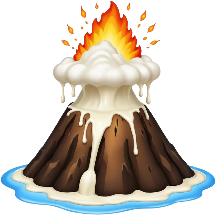 Milk coming out of a volcano  emoji