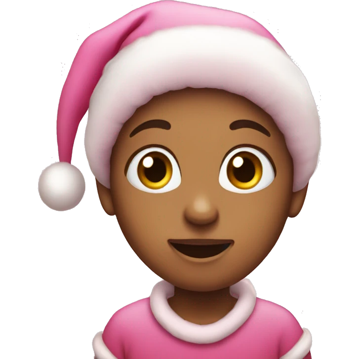 cute pink christmas emoji