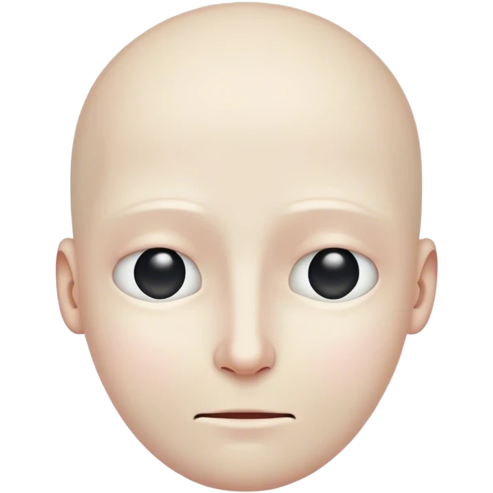 A head without eyes, nose, or eyebrows emoji
